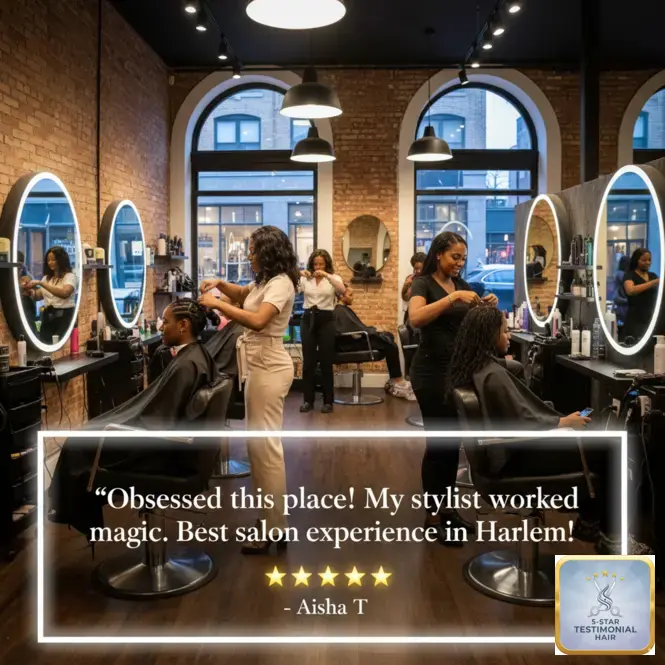 Stylist working on a client